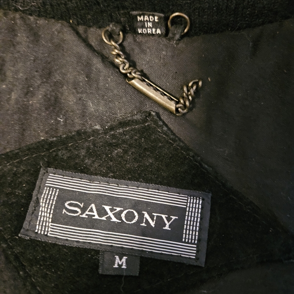 Saxony Collection - Men's  Black Heavyweight Long Leather Jacket Size M - Picture 9 of 16